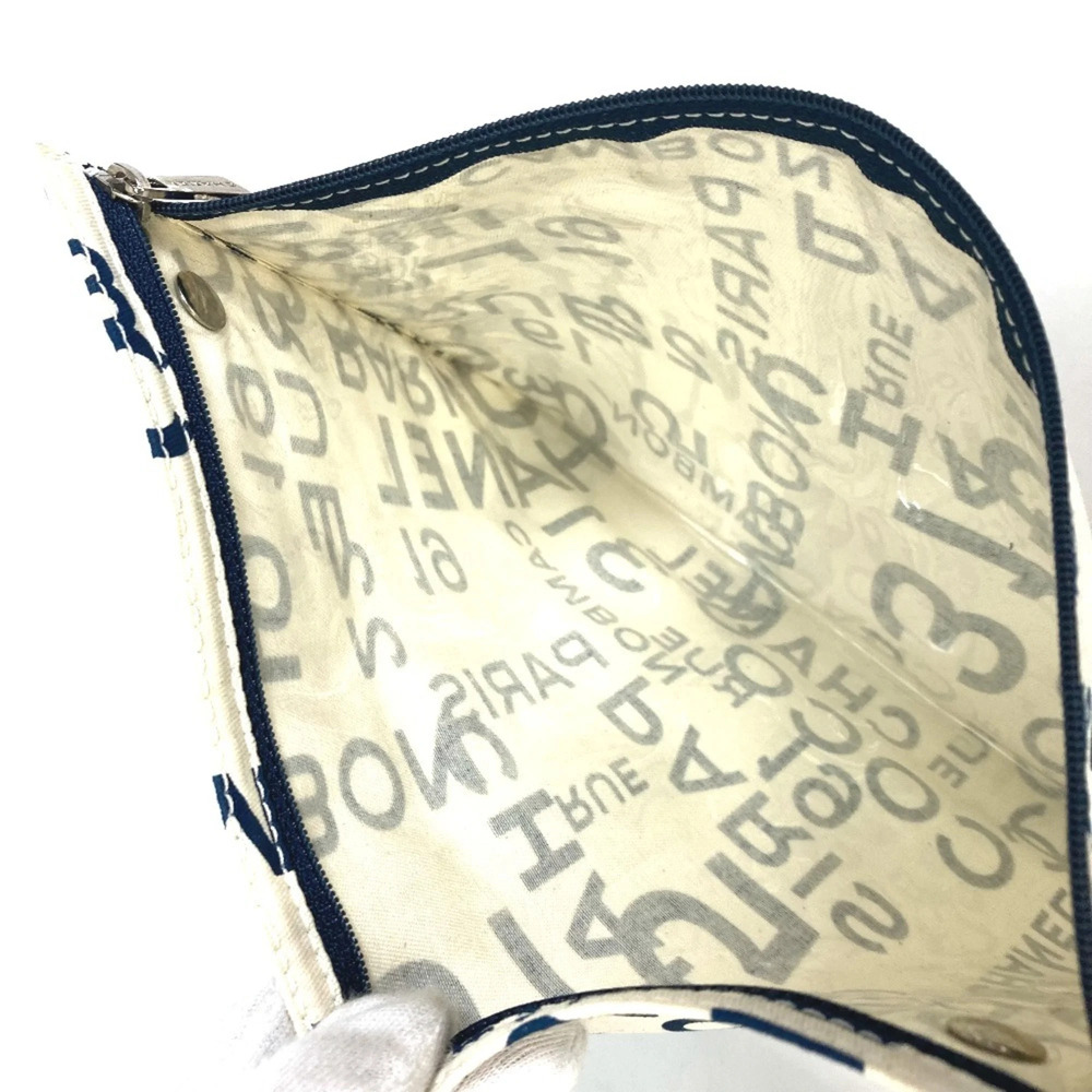 CHANEL White Canvas Logo Shoulder Bag - Picture 13 of 15